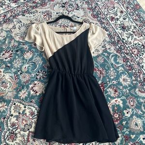Two toned dress black and beige